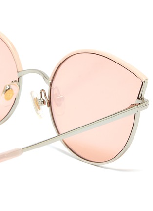 Detail View - Click To Enlarge - STEPHANE + CHRISTIAN - 'Dew' contrast browline metal cat eye sunglasses