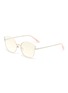 Main View - Click To Enlarge - STEPHANE + CHRISTIAN - 'Dew' contrast browline metal cat eye sunglasses