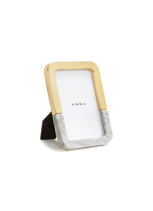 Main View - Click To Enlarge - ANNA BY RABLABS - Dual 6R photo frame – Carrara Marble/Gold