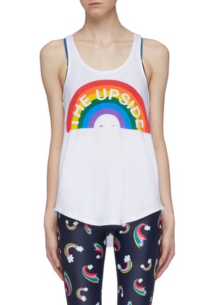 Main View - Click To Enlarge - THE UPSIDE - x Twenty10 'Rainbow Issy' graphic print tank top
