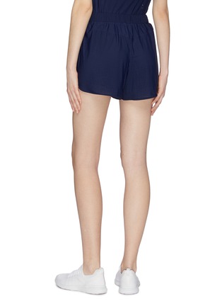 Back View - Click To Enlarge - THE UPSIDE - Contrast outseam perforated track shorts