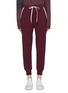 Main View - Click To Enlarge - THE UPSIDE - 'Alpha' stripe outseam cropped jogging pants