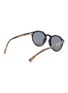 Figure View - Click To Enlarge - BURBERRY - Check temple acetate round sunglasses