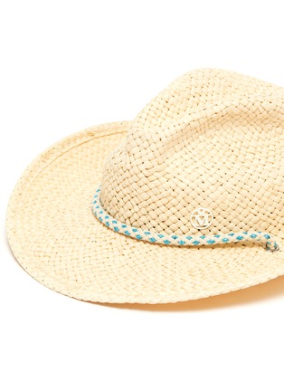 Detail View - Click To Enlarge - MAISON MICHEL - 'Austin' rope raffia straw cowboy hat