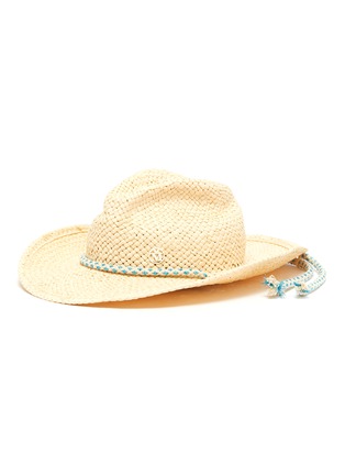 Main View - Click To Enlarge - MAISON MICHEL - 'Austin' rope raffia straw cowboy hat