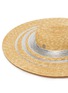 Detail View - Click To Enlarge - MAISON MICHEL - 'Bianca' metallic stripe wheat straw capeline hat