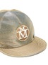 Detail View - Click To Enlarge - MAISON MICHEL - 'Nick' logo patch metallic denim baseball cap