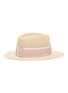 Figure View - Click To Enlarge - MAISON MICHEL - 'André' grosgrain ribbon hemp straw trilby hat