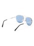 Figure View - Click To Enlarge - MIU MIU - Star print strass browbar metal aviator sunglasses