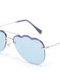 Detail View - Click To Enlarge - MIU MIU - Mirror metal cloud frame sunglasses