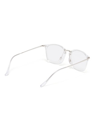 Figure View - Click To Enlarge - RAY-BAN - 'RX7164' acetate rim metal square sunglasses