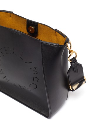 Detail View - Click To Enlarge - STELLA MCCARTNEY - Logo strap mini faux leather crossbody bag