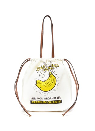 Main View - Click To Enlarge - STELLA MCCARTNEY - 'Bananas' slogan graphic print drawstring tote