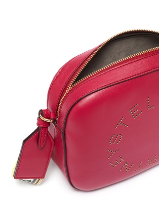 Detail View - Click To Enlarge - STELLA MCCARTNEY - Perforated logo mini faux leather camera bag