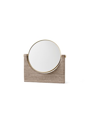 Detail View - Click To Enlarge - MENU - Pepe marble mirror – Brass/Brown
