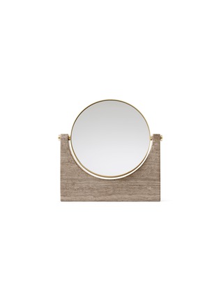 Main View - Click To Enlarge - MENU - Pepe marble mirror – Brass/Brown