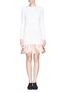 Main View - Click To Enlarge - OPENING CEREMONY - 'Tate' plissé jersey floral jacquard peplum dress