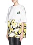 Front View - Click To Enlarge - OPENING CEREMONY - Oversize paint effect leaf print neoprene top