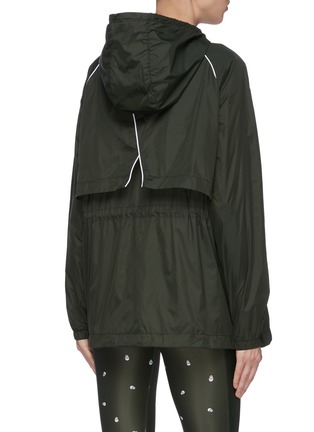 Back View - Click To Enlarge - THE UPSIDE - 'Ella' drawcord contrast piping water-resistant parka