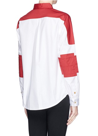 Back View - Click To Enlarge - MARC BY MARC JACOBS - 'Miki' colourblock poplin shirt