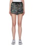 Main View - Click To Enlarge - THE UPSIDE - 'Army Camo' print drawstring track shorts