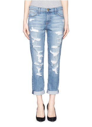 Main View - Click To Enlarge - CURRENT/ELLIOTT - 'The Fling' cropped rip jeans