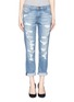 Main View - Click To Enlarge - CURRENT/ELLIOTT - 'The Fling' cropped rip jeans