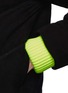 Detail View - Click To Enlarge - ALEXANDER WANG - Neon cuff suede puffer jacket