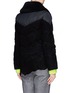 Back View - Click To Enlarge - ALEXANDER WANG - Neon cuff suede puffer jacket