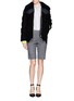 Figure View - Click To Enlarge - ALEXANDER WANG - Neon cuff suede puffer jacket