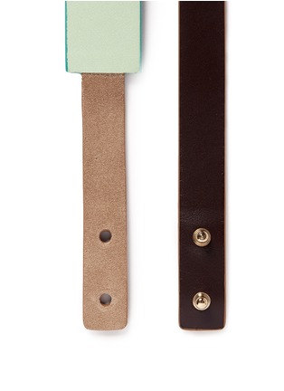 Detail View - Click To Enlarge - GIVENCHY - 'Show' colourblock leather suede belt