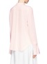 Back View - Click To Enlarge - CHLOÉ - Split cuff silk crepe pleat blouse