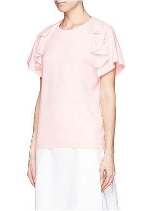 Front View - Click To Enlarge - CHLOÉ - 'Escargot' ruffle silk crepe blouse