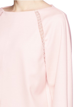 Detail View - Click To Enlarge - CHLOÉ - Embroidered lace trim pullover