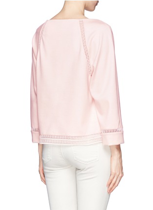 Back View - Click To Enlarge - CHLOÉ - Embroidered lace trim pullover