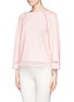 Front View - Click To Enlarge - CHLOÉ - Embroidered lace trim pullover
