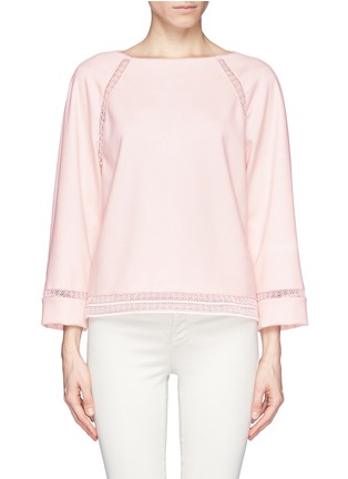 Main View - Click To Enlarge - CHLOÉ - Embroidered lace trim pullover