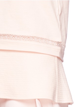 Detail View - Click To Enlarge - CHLOÉ - Double layer embroidery trim T-shirt