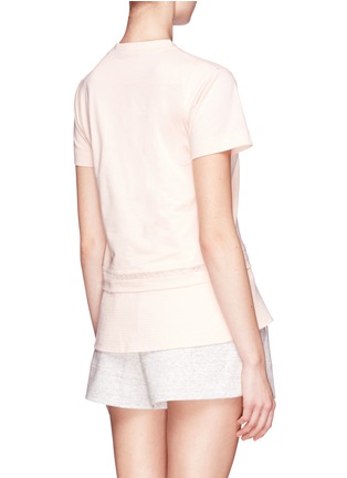 Back View - Click To Enlarge - CHLOÉ - Double layer embroidery trim T-shirt