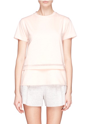 Main View - Click To Enlarge - CHLOÉ - Double layer embroidery trim T-shirt