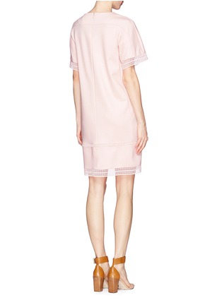 Back View - Click To Enlarge - CHLOÉ - Embroidered trim shift dress