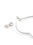 Detail View - Click To Enlarge - MING YU WANG - 'Ai' heart hoop freshwater pearl drop earrings