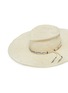 Detail View - Click To Enlarge - GLADYS TAMEZ - 'Stevie' embellished leather band woven straw hat