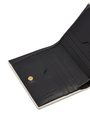 Detail View - Click To Enlarge - ALEXANDER MCQUEEN - Croc embossed leather mini zip wallet
