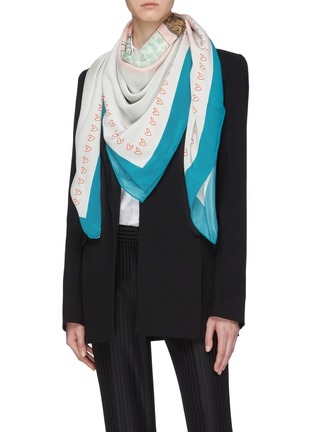 Figure View - Click To Enlarge - CJW - 'Bag Goals' print silk twill scarf