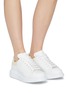 Figure View - Click To Enlarge - ALEXANDER MCQUEEN - 'Oversized Sneaker' in leather with suede collar