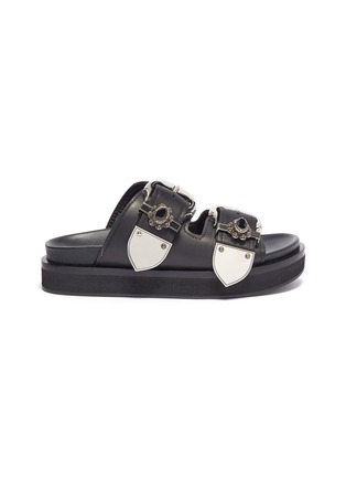 【関税込み】Seal Heeled Sandals - Alexander McQueen - Leath Alexander McQueen spiked-sole high-heel Sandals | Black