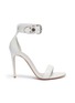 Main View - Click To Enlarge - ALEXANDER MCQUEEN - Jewelled buckle ankle strap leather sandals