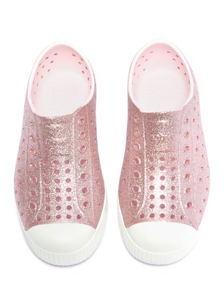 Figure View - Click To Enlarge - NATIVE  - 'Jefferson Bling' glitter perforated toddler slip-on sneakers