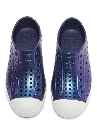 Figure View - Click To Enlarge - NATIVE  - 'Jefferson Iridescent' perforated toddler slip-on sneakers